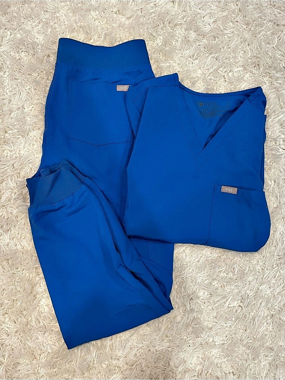 FIGS Bright Blue Scrub Set